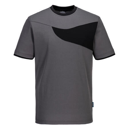Portwest PW211 PW2 Cotton Comfort T-Shirt S/S Zoom Grey/Black