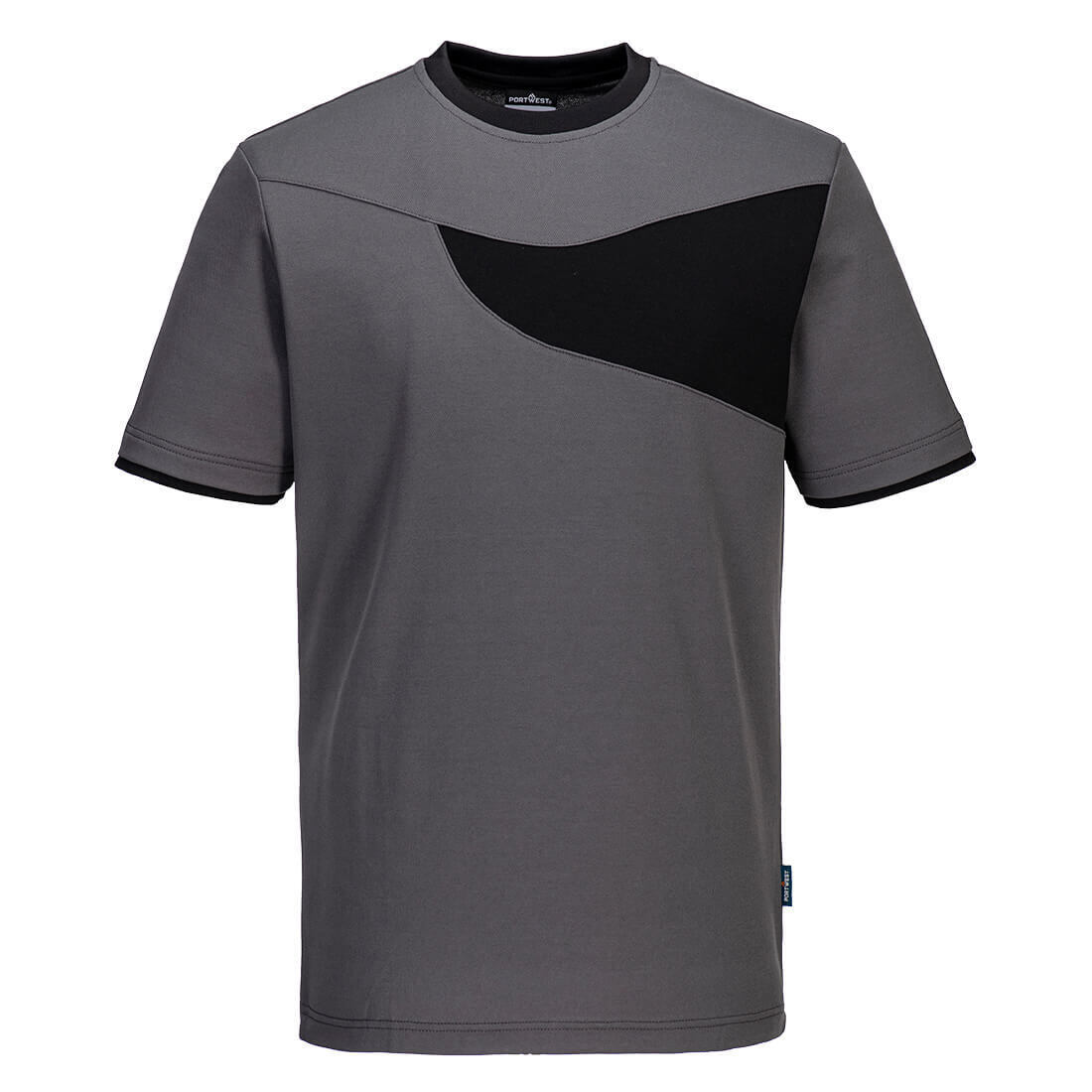 Portwest PW211 PW2 Cotton Comfort T-Shirt S/S Zoom Grey/Black
