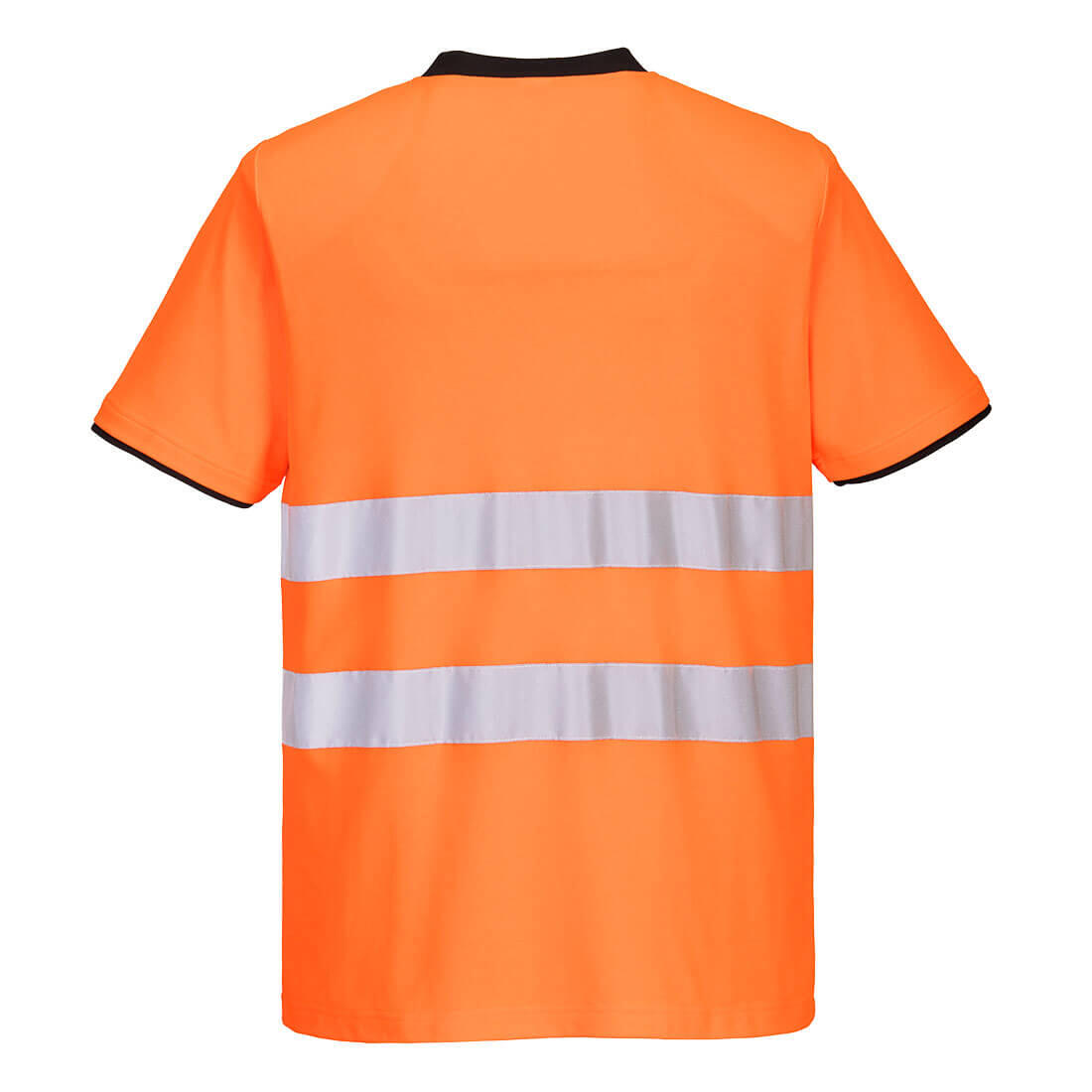 PW213 PW2 Hi-Vis Cotton Comfort T-Shirt S/S Orange/Black - Image 2