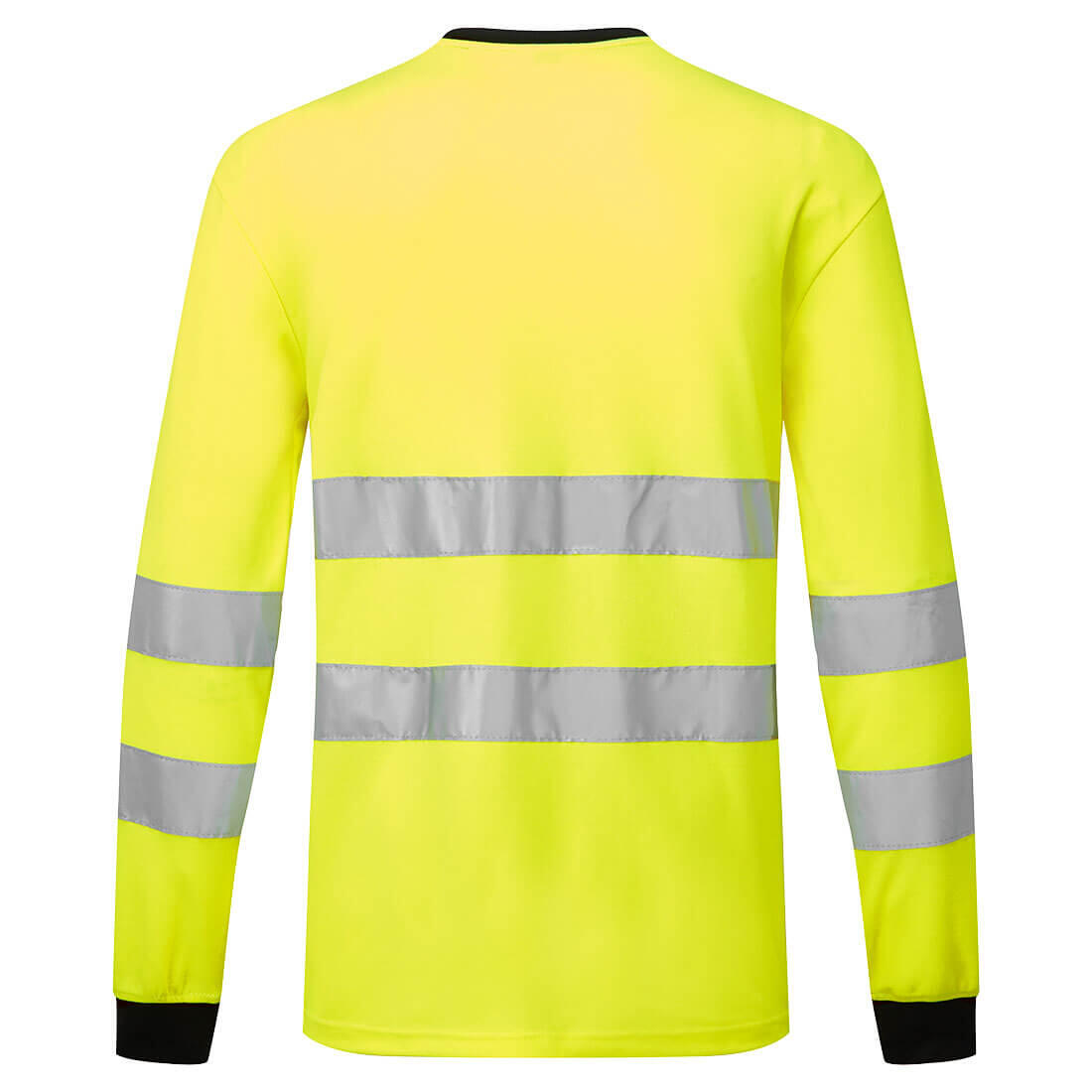 PW221 PW2 Hi-Vis T-Shirt L/S Yellow/Black - Image 2
