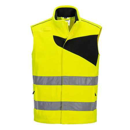 Portwest PW231 PW2 Hi-Vis Fleece Bodywarmer Yellow/Black