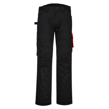 Portwest PW240 PW2 Service Trousers Black/Red