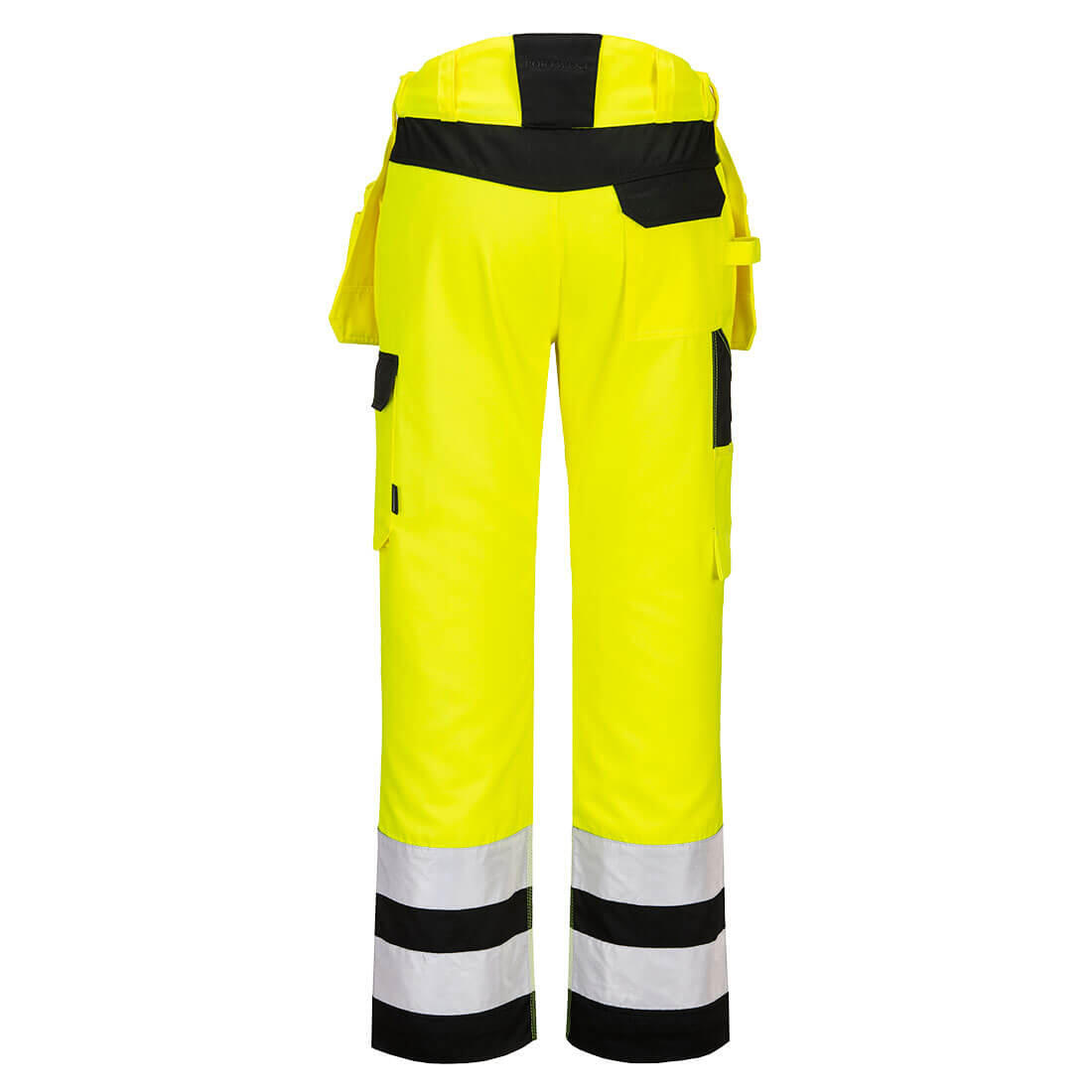 PW242 PW2 Hi-Vis Holster Pocket Trousers Yellow/Black - Image 2