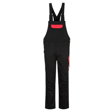 Portwest PW243 PW2 Bib and Brace Black/Red