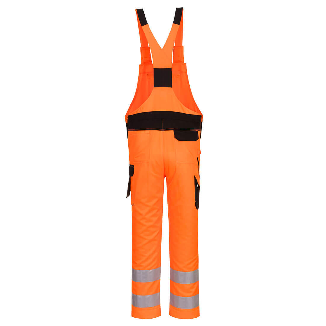 PW244 PW2 Hi-Vis Bib and Brace Orange/Black - Image 2