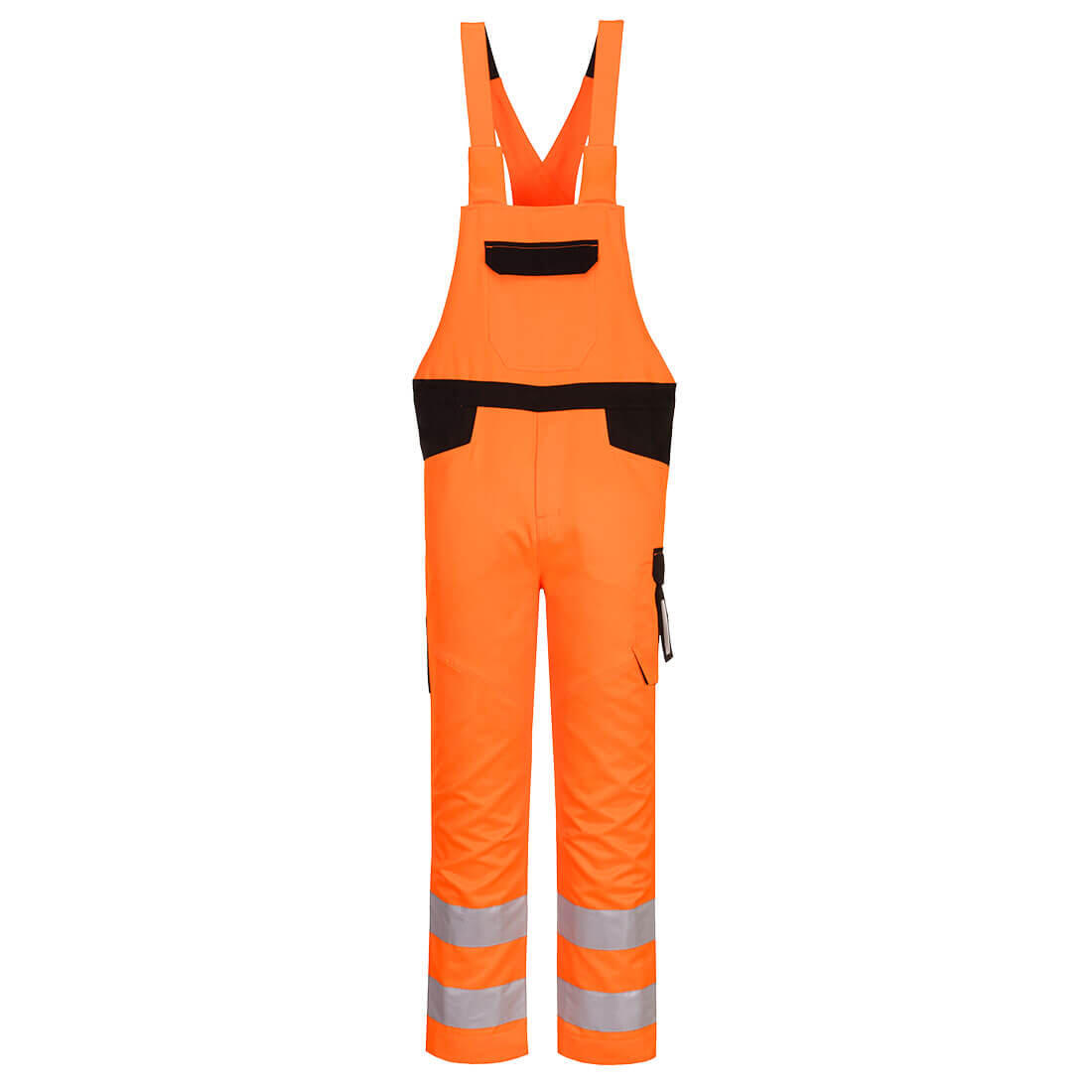 Portwest PW244 PW2 Hi-Vis Bib and Brace Orange/Black