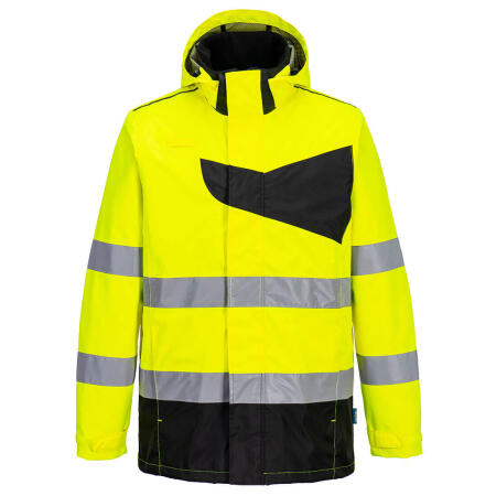 Portwest PW265 PW2 Hi-Vis Rain Jacket Yellow/Black