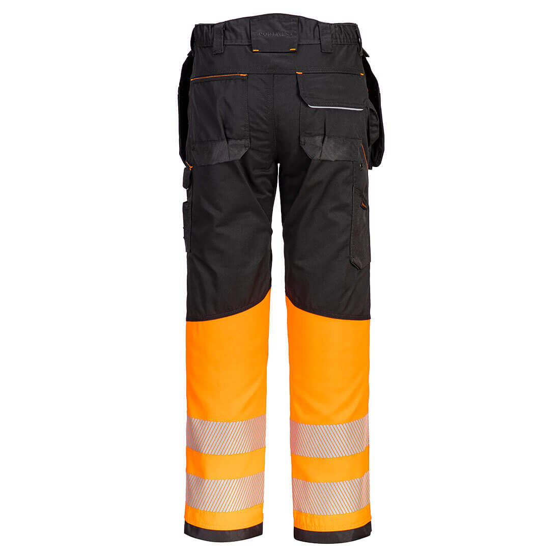PW307 PW3 Hi-Vis Class 1 Holster Pocket Trousers Orange/Black - Image 2
