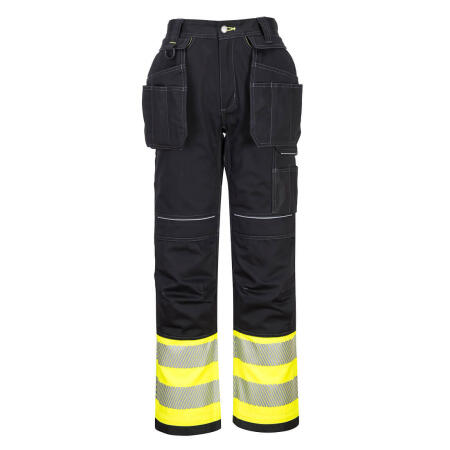 PW307 PW3 Hi-Vis Class 1 Holster Pocket Trousers Yellow/Black