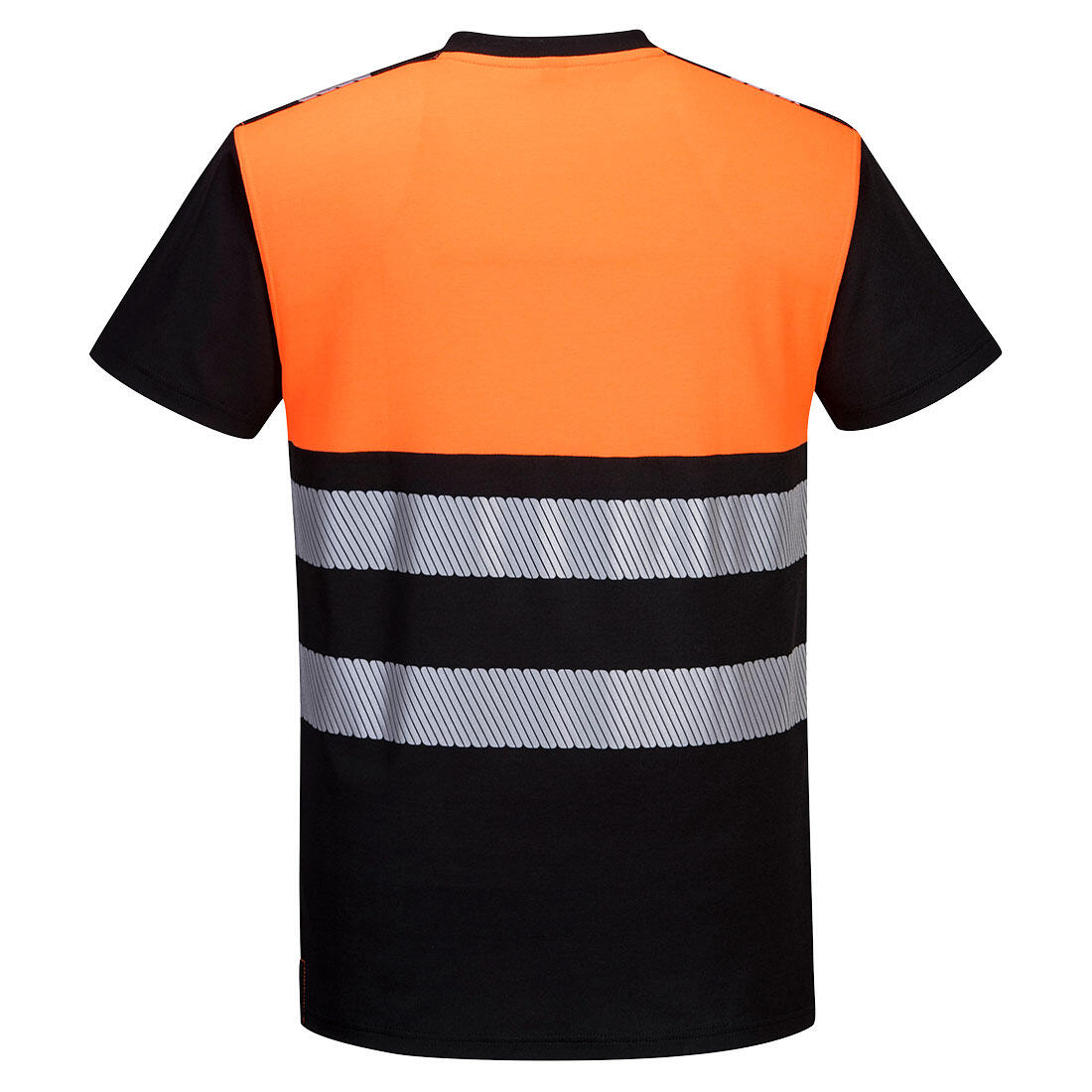 PW311 PW3 Hi-Vis Cotton Comfort Class 1 T-Shirt S/S Black/Orange - Image 2