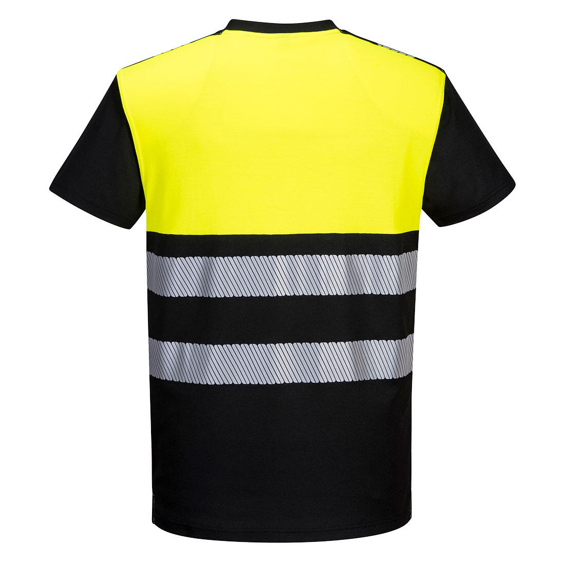 PW311 PW3 Hi-Vis Cotton Comfort Class 1 T-Shirt S/S Black/Yellow - Image 2
