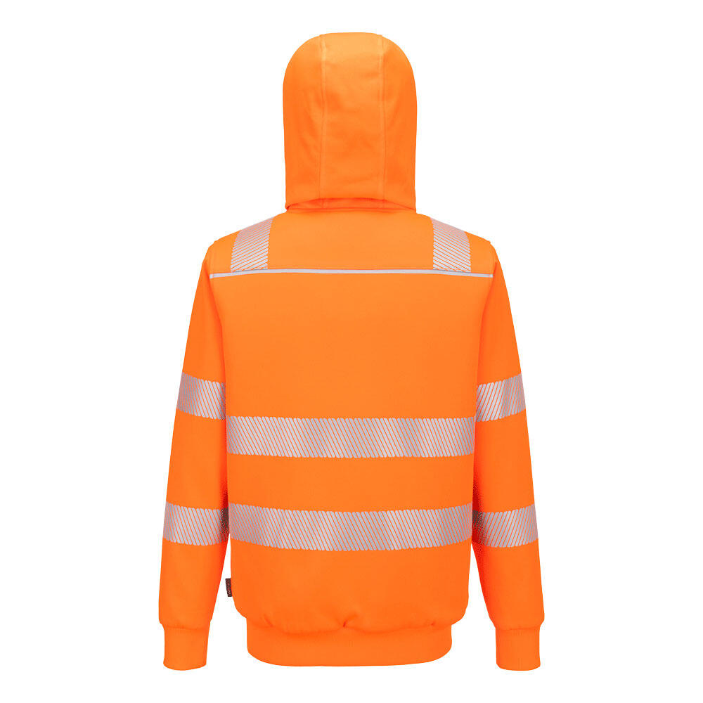 PW321 PW321 Hi-Vis Zipped Winter Hoodie Orange - Image 2