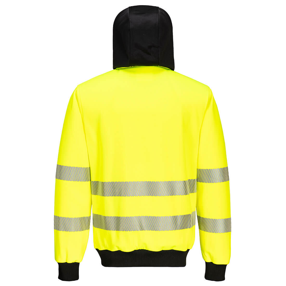PW327 PW3 Hi-Vis Zip Hoodie Yellow/Black - Image 2