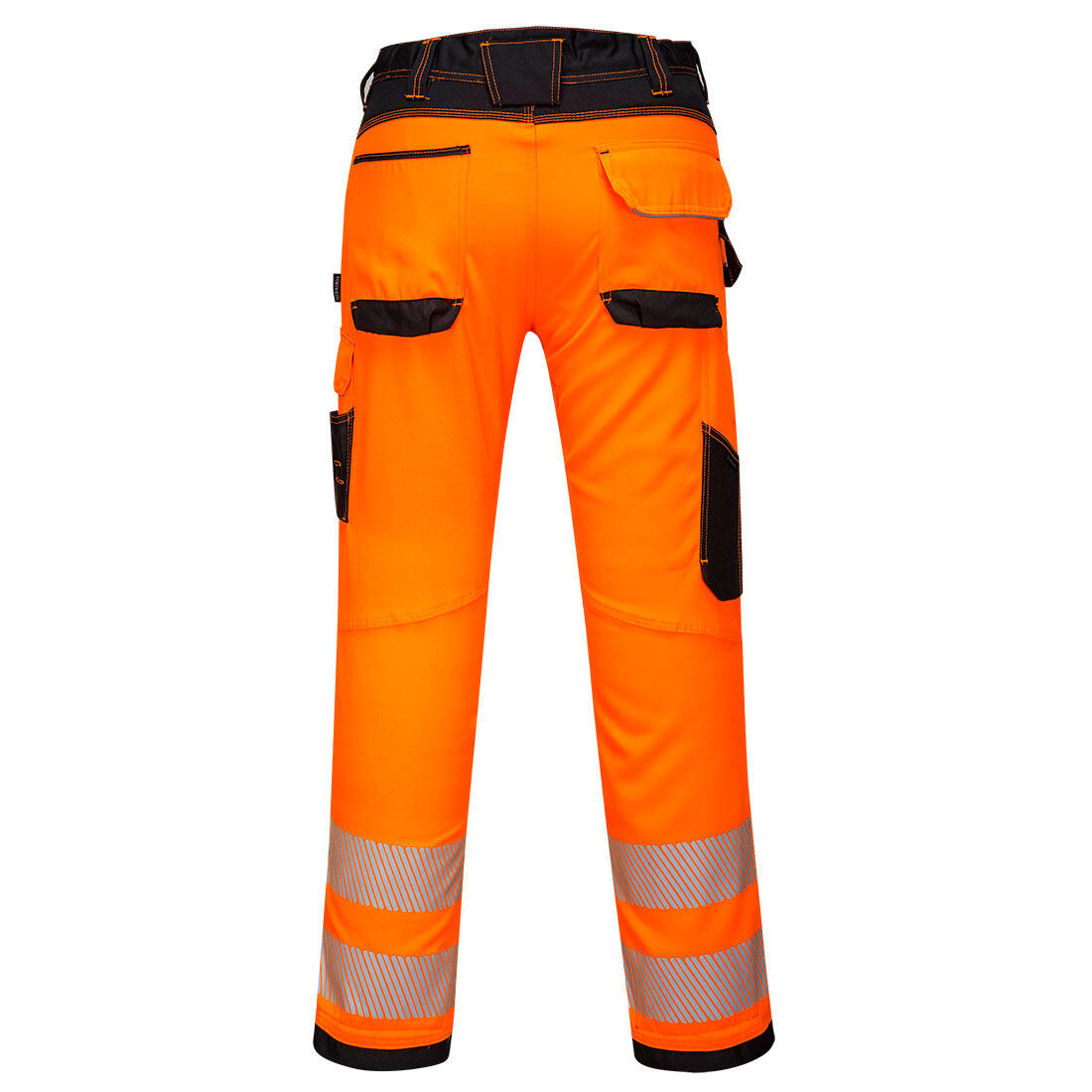PW340 PW3 Hi-Vis Work Trousers Orange/Black - Image 2
