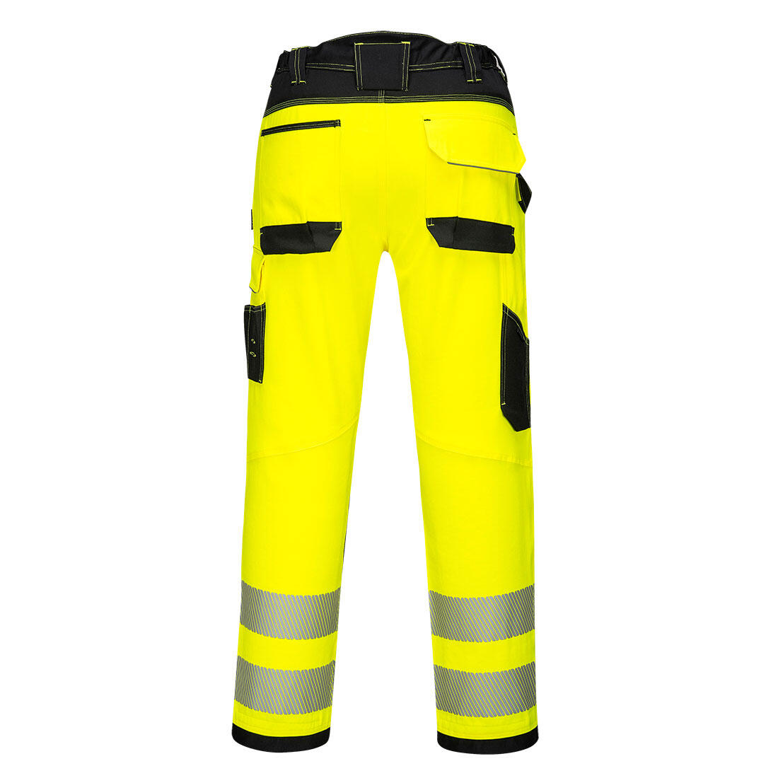 PW340 PW3 Hi-Vis Work Trousers Yellow/Black - Image 2