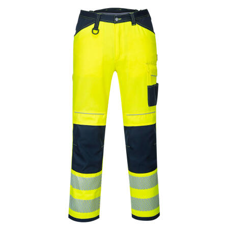 PW340 PW3 Hi-Vis Work Trousers Yellow/Navy Short