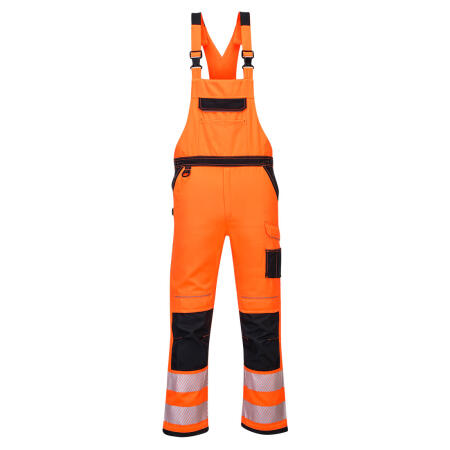 PW344 PW3 Hi-Vis Bib and Brace Orange/Black