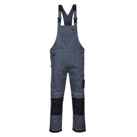 PW346 PW3 Work Bib and Brace Zoom Grey/Black
