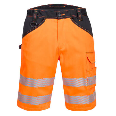 Portwest PW348 PW3 Hi-Vis Shorts Orange/Black