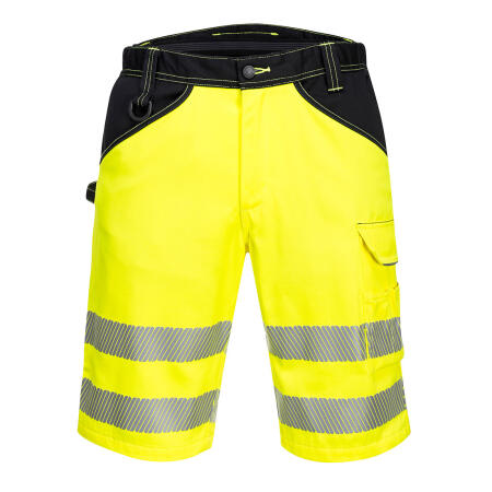 PW348 PW3 Hi-Vis Shorts Yellow/Black