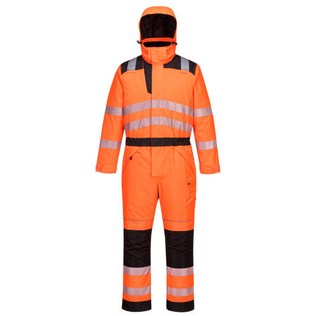 PW352 PW3 Hi-Vis Winter Coverall Orange/Black