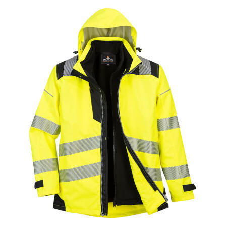 PW365 PW3 Hi-Vis 3-in-1 Jacket Yellow/Black