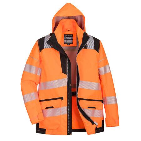 PW367 PW3 Hi-Vis Breathable 5-in-1 Jacket Orange/Black
