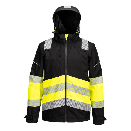 PW368 PW3 Hi-Vis Class 1 Extreme Rain Jacket Yellow/Black