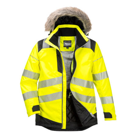 PW369 PW3 Hi-Vis Winter Parka Jacket Yellow/Black