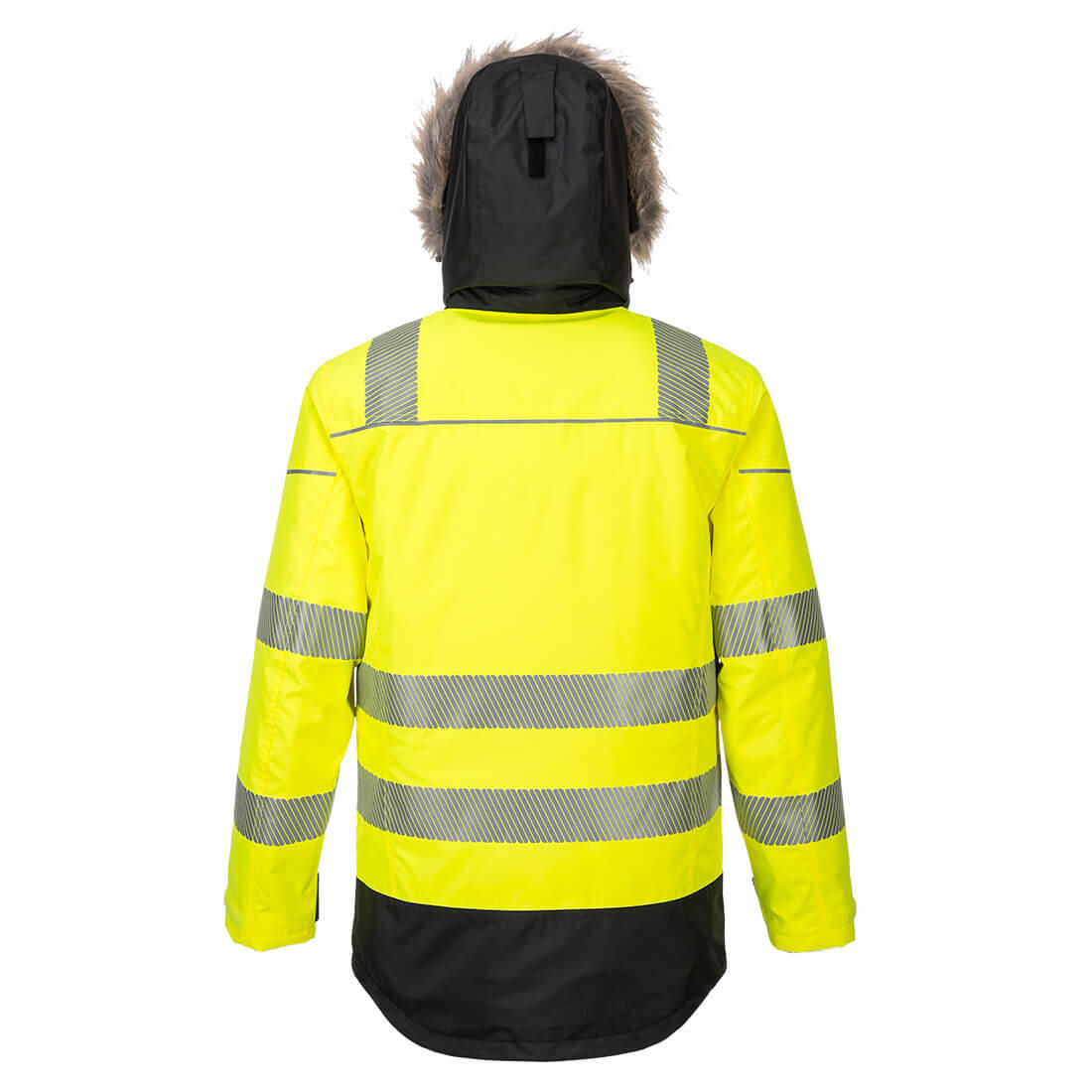PW369 PW3 Hi-Vis Winter Parka Jacket Yellow/Black - Image 2