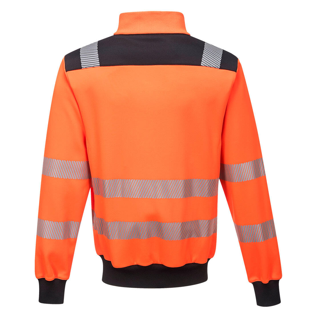 PW370 PW3 Hi-Vis Zip Sweatshirt Orange/Black - Image 2