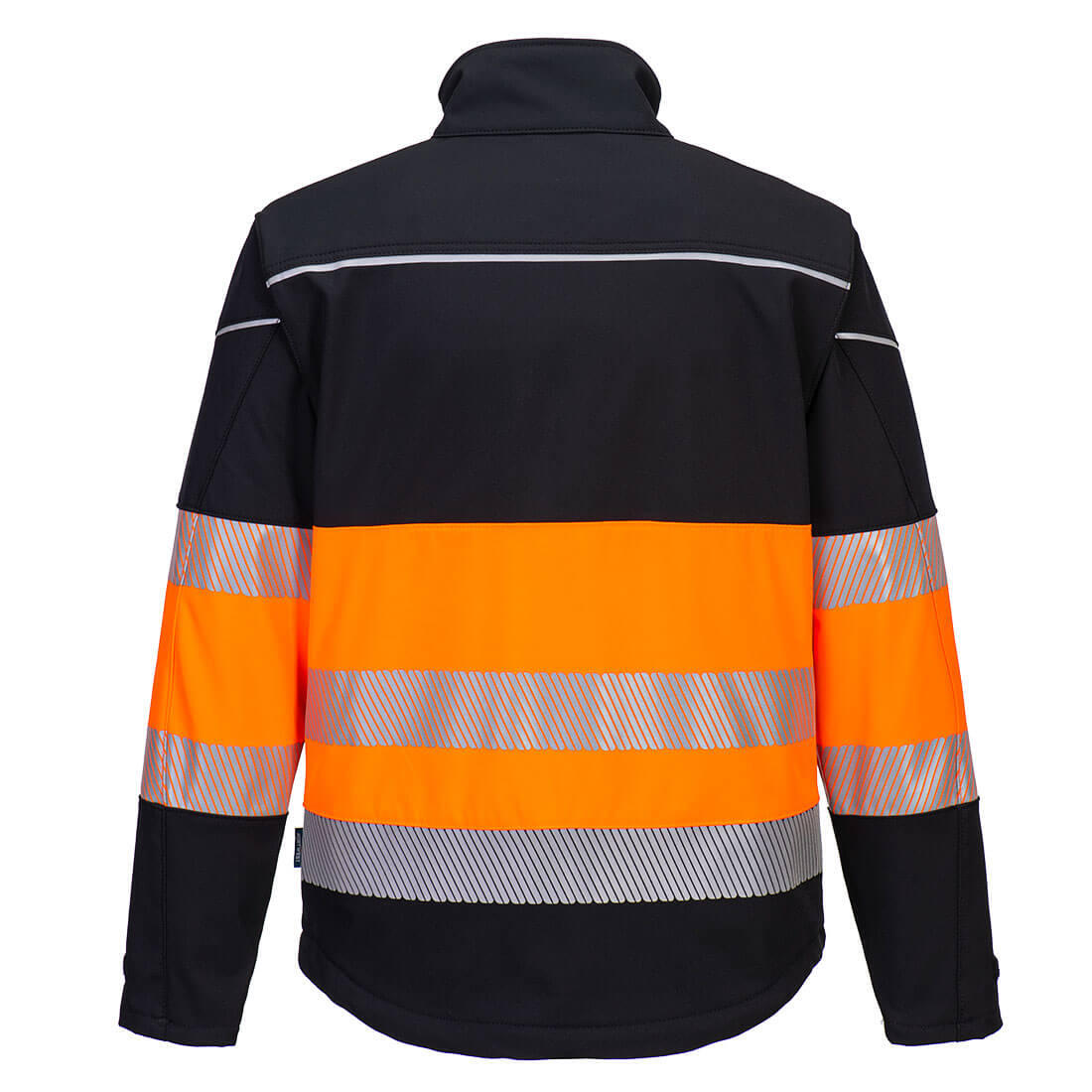PW375 PW3 Hi-Vis Class 1 Softshell (3L) Black/Orange - Image 2