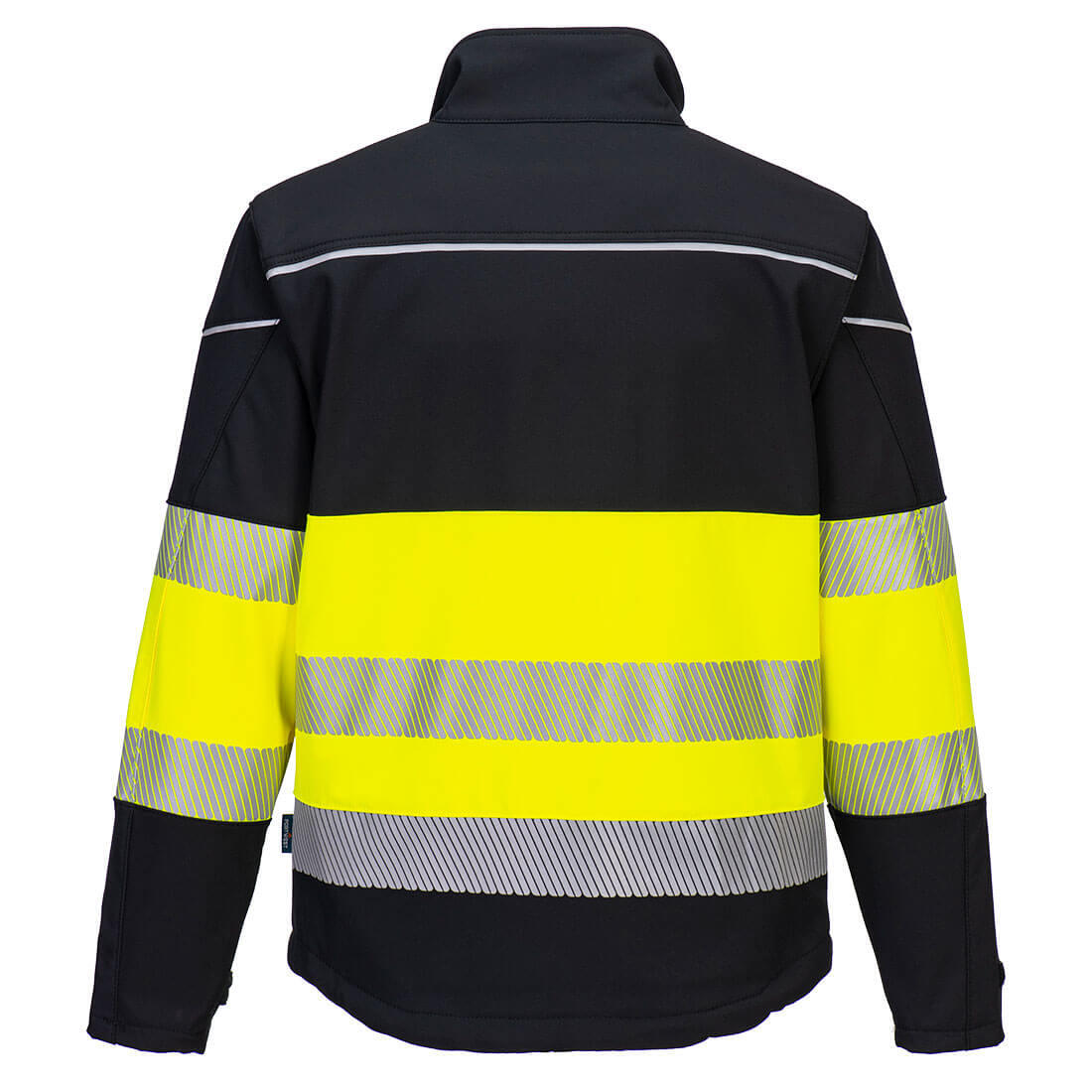 PW375 PW3 Hi-Vis Class 1 Softshell (3L) Black/Yellow - Image 2