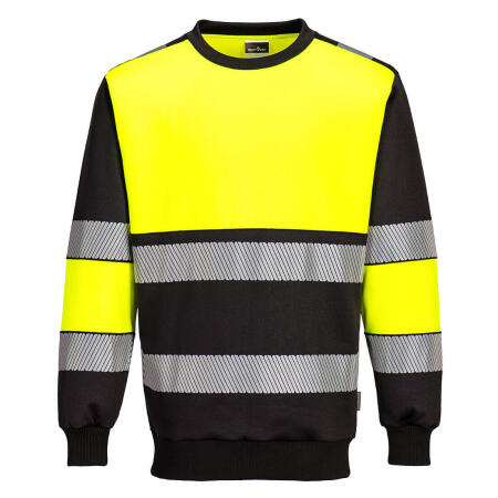 PW376 PW3 Hi-Vis Class 1 Sweatshirt Yellow/Black