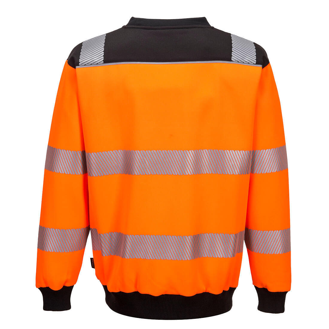 PW379 PW3 Hi-Vis Sweatshirt Orange/Black - Image 2