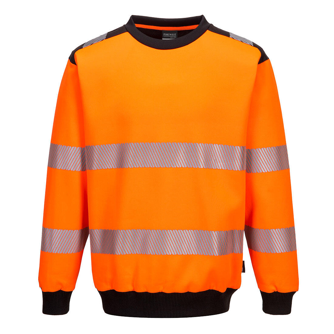 PW379 PW3 Hi-Vis Sweatshirt Orange/Black