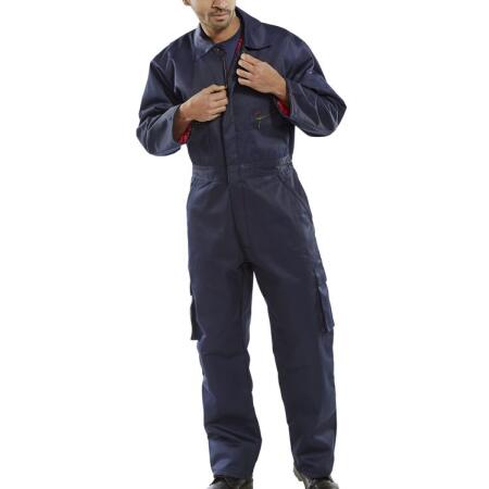 Beeswift Quilted Boilersuit Navy Blue