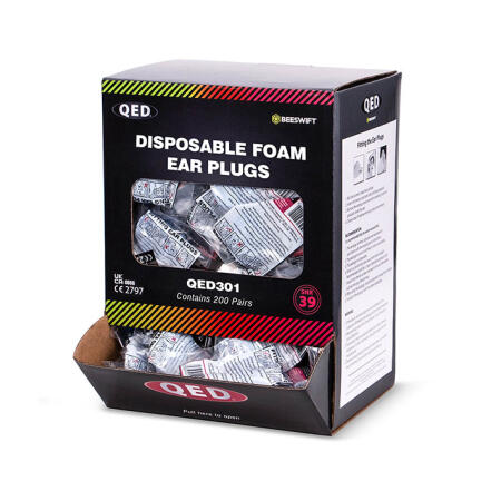 Beeswift Qed Disposable Foam Ear Plugs Blue