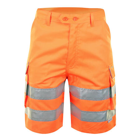 Beeswift Hi-Vis Rail Spec Shorts Orange