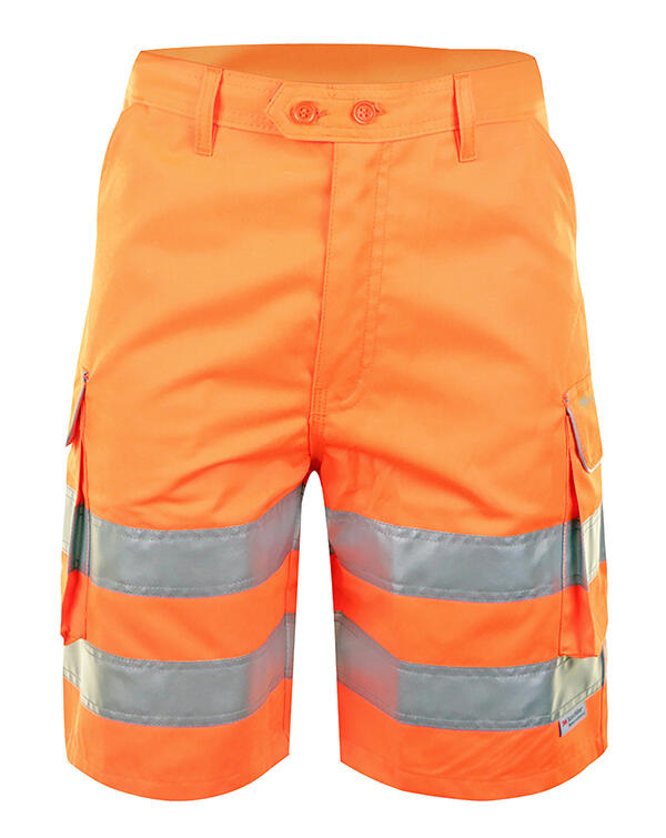 Beeswift Hi-Vis Rail Spec Shorts Orange