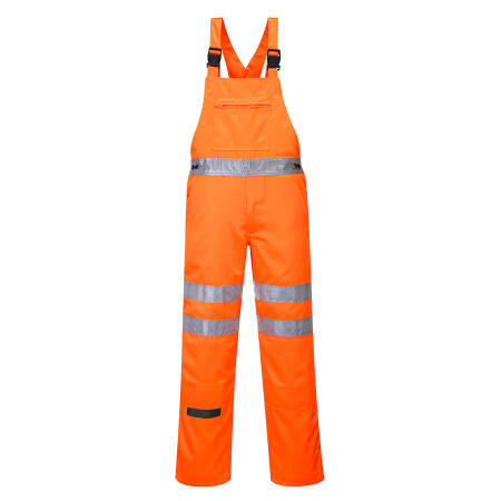RT43 Hi-Vis Polycotton Service Bib and Brace Orange