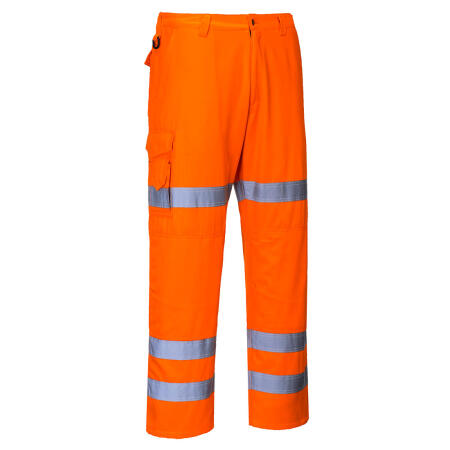 RT49 Hi-Vis Three Band Work Trousers Orange