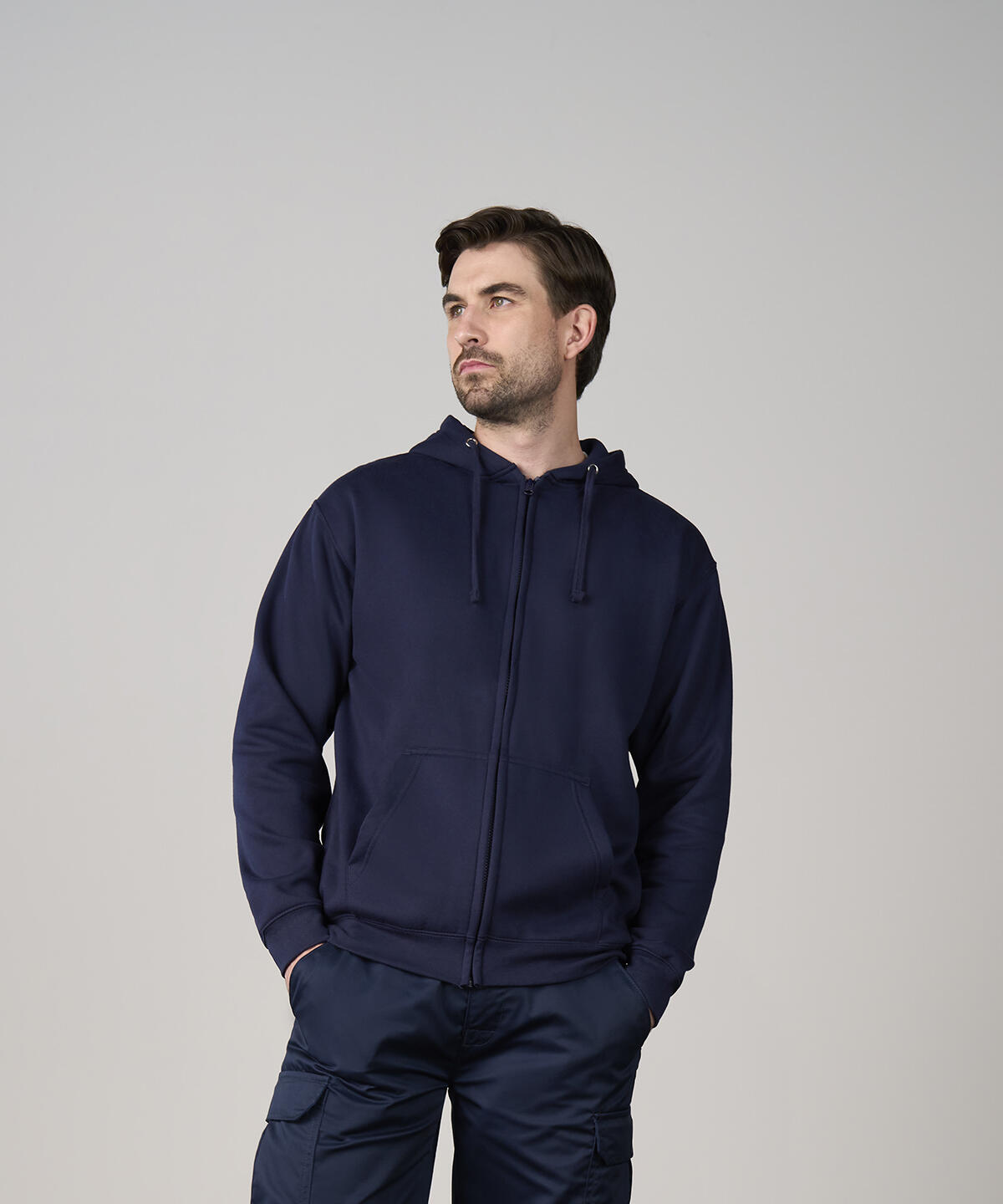RX351 Pro zip hoodie Grey - Image 2
