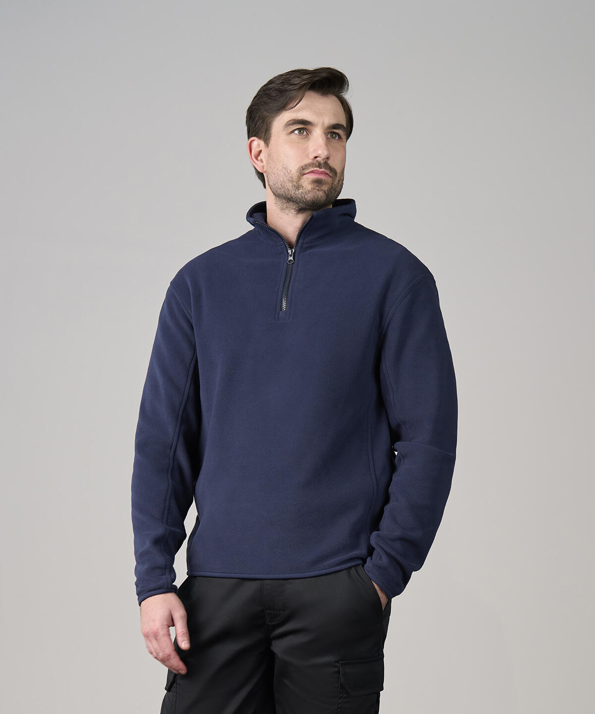 RX416 Pro 1/4-zip microfleece Grey - Image 2