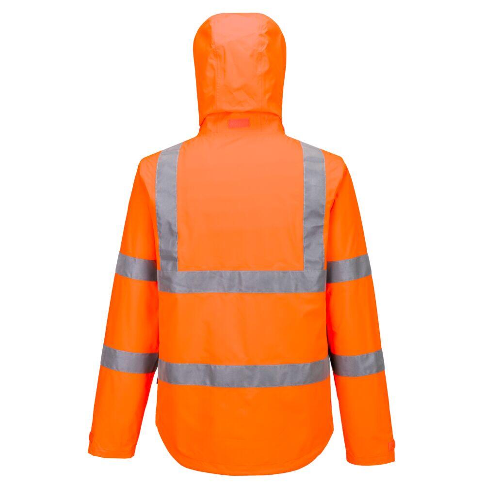 S164 Hi-Vis Lightweight Packable Jacket Orange - Image 2