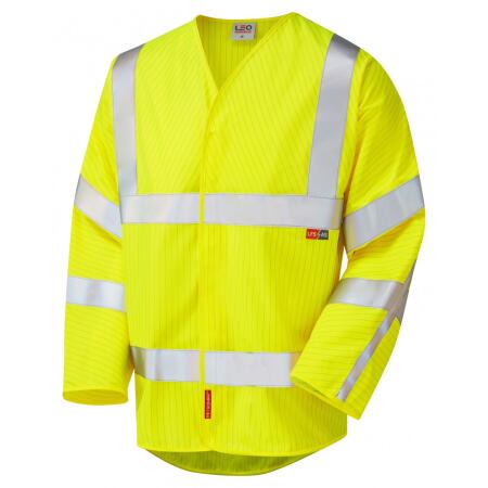 LEO Workwear MESHAW ISO 20471 Cl 3 LFS Sleeved (EN 14116/EN 1149) HV YELLOW