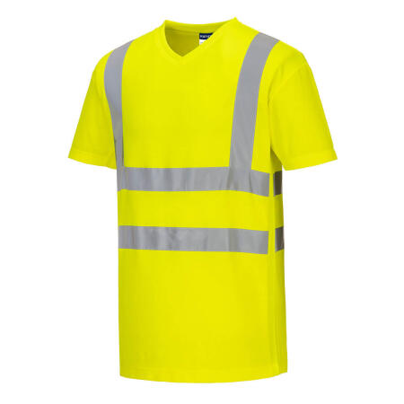 S179 Hi-Vis Cotton Comfort Mesh Insert T-Shirt S/S  Yellow