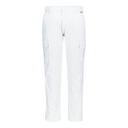 Portwest S231 Stretch Slim Fit Combat Trousers White