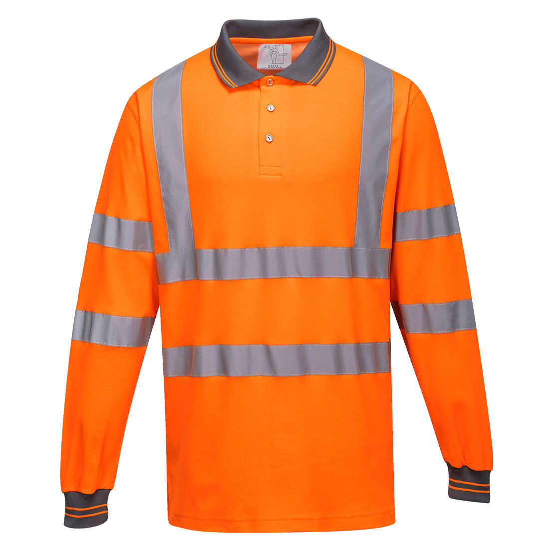 S271 Hi-Vis Cotton Comfort Polo Shirt L/S Orange