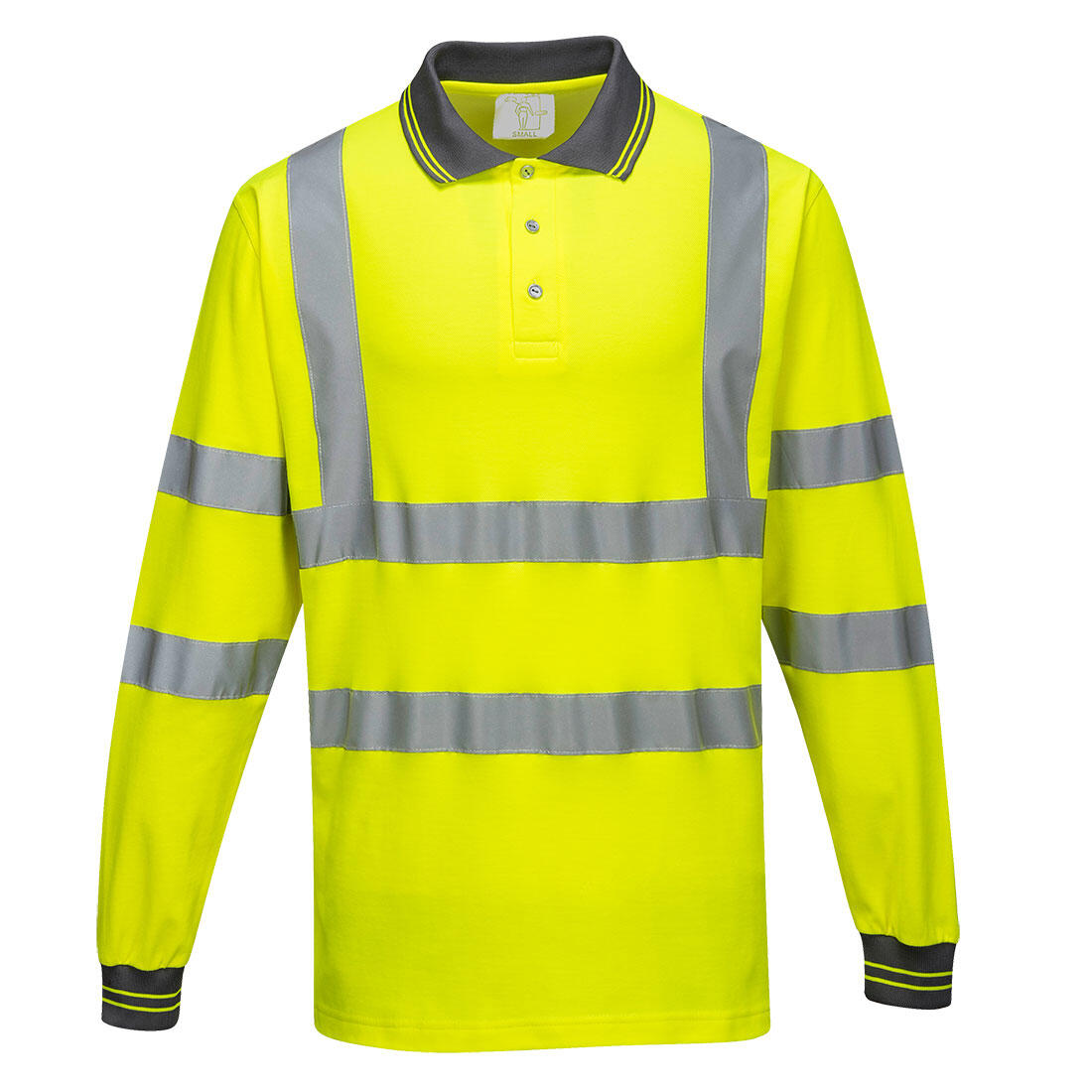 S271 Hi-Vis Cotton Comfort Polo Shirt L/S Yellow